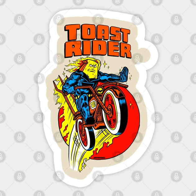 Toast Rider Sticker by harebrained